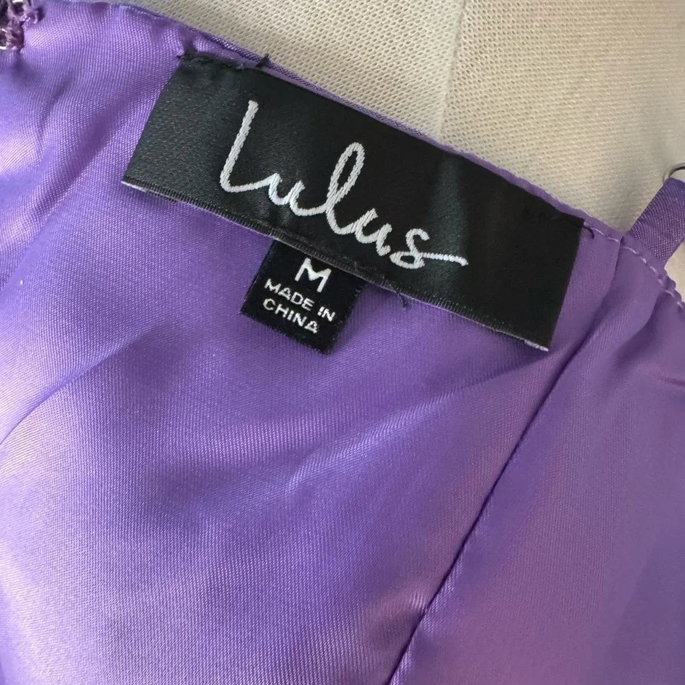 Lulus Lavender Satin Mini Dress | Medium | NWT - Picture 4 of 6
